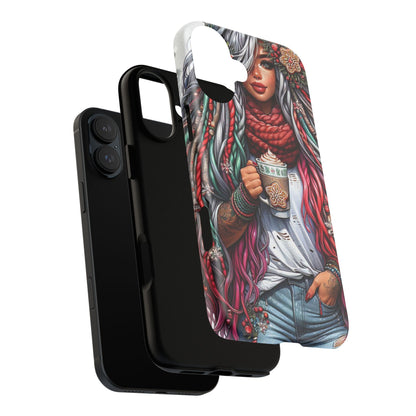 Boho Winter Queen – Cozy Dreads & Holiday Vibes Mobile Cover