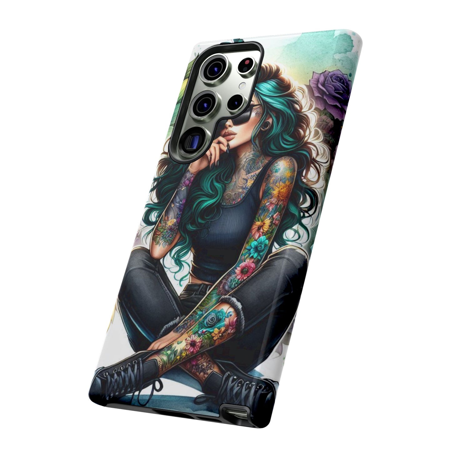 Urban Wildflower – Edgy Tattooed Beauty Mobile Cover