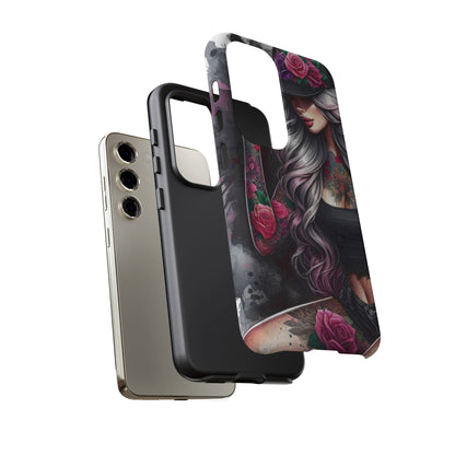 Ink & Roses – Edgy Floral Rebel Mobile Cover