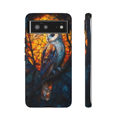 Nocturnal Wisdom – Stained Glass Owl Phone Case for iPhone, Samsung & Pixel