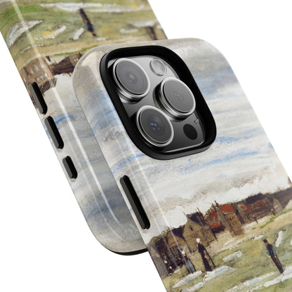 Van Gogh Village Painting Phone Case - iPhone, Samsung, Pixel - Art Print Cover, Gift for Art Lovers