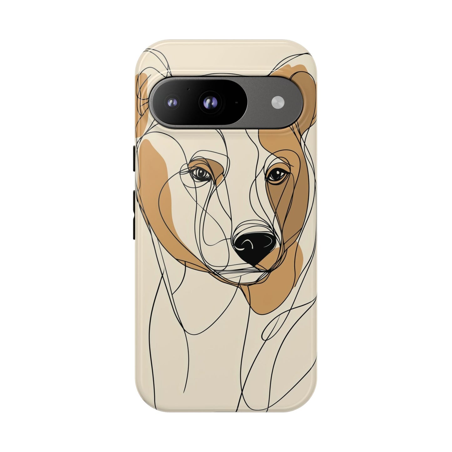 Soul of the Wild: Minimal Bear Portrait Phone Case for iPhone, Samsung & Pixel
