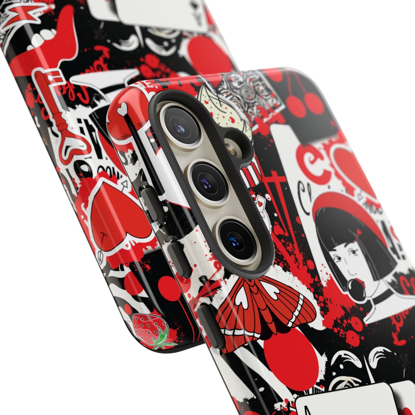 Bold Red & Black Ace Card Phone Case