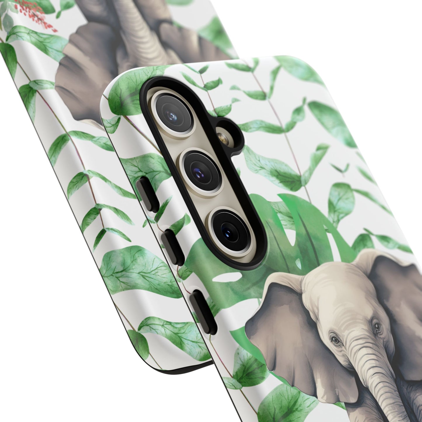 Cute Baby Elephant Mobile Cover – Floral & Tropical Aesthetic