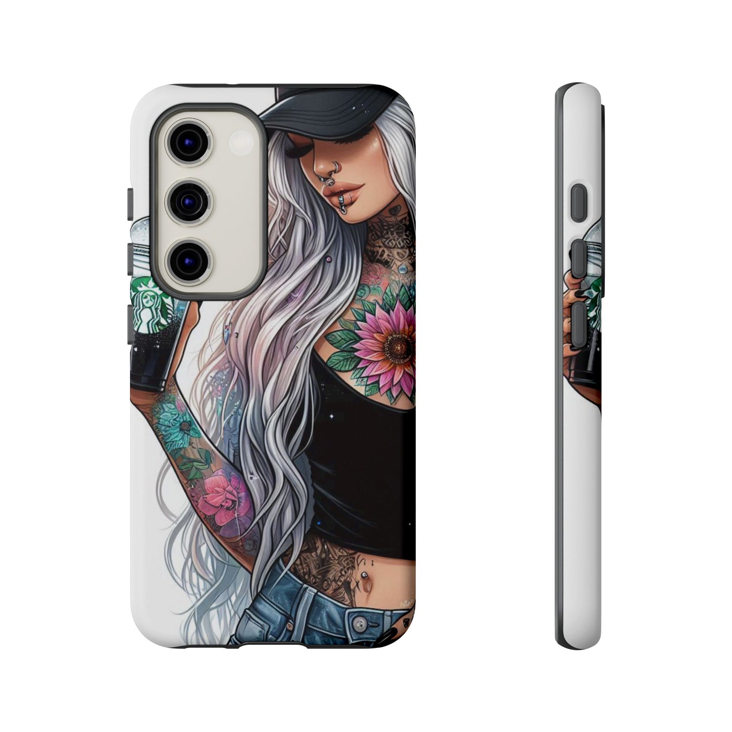 Tattooed Coffee Queen – Edgy Urban Aesthetic Mobile Cover