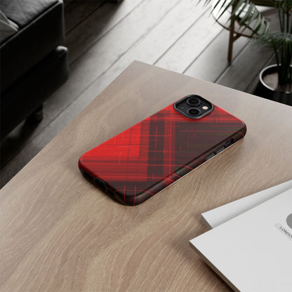 Abstract Red and Black Geometric Pattern