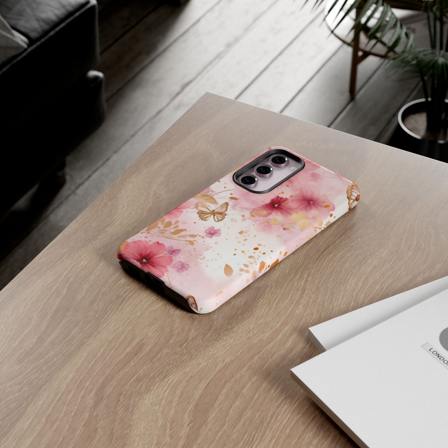 Blush Elegance Floral Mobile Case
