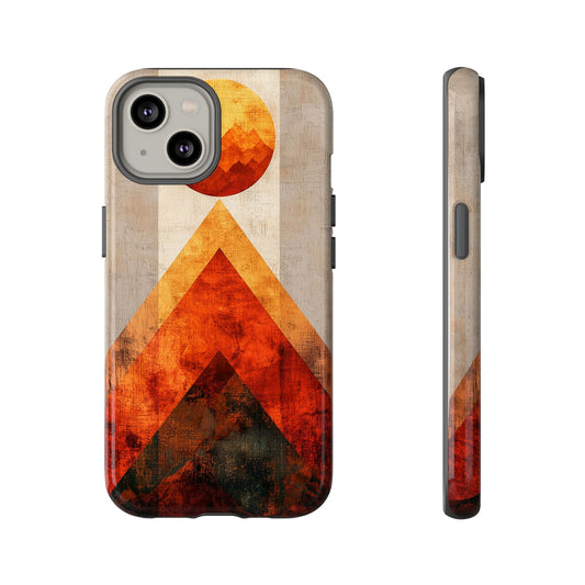 Boho Sun & Peaks Geometric Phone Case for iPhone, Pixel & Samsung