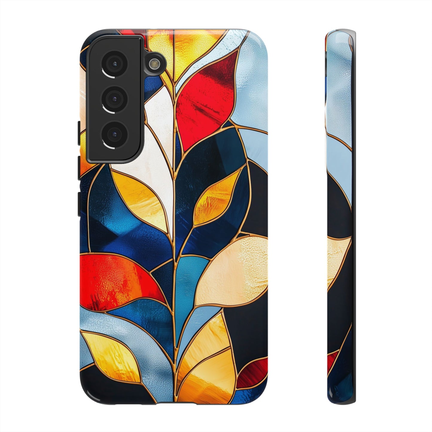 Ember Bloom – Vivid Leaf Mosaic Phone Case for iPhone, Samsung & Pixel