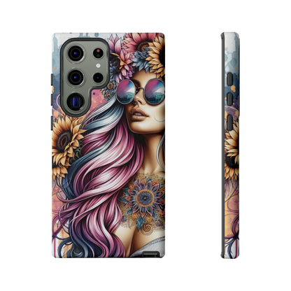 Bohemian Sunflower Queen – Retro Floral Fantasy Mobile Cover