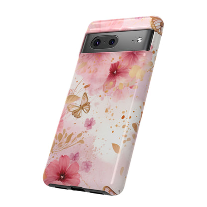 Blush Elegance Floral Mobile Case