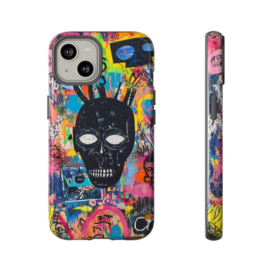 Street Art Phone Case – Basquiat-Inspired Phone Cover– Bold, Graffiti-Inspired Cover - iPhone, Samsung & Google Pixel Cover - Artistic Painting Case, Art Lover Gift