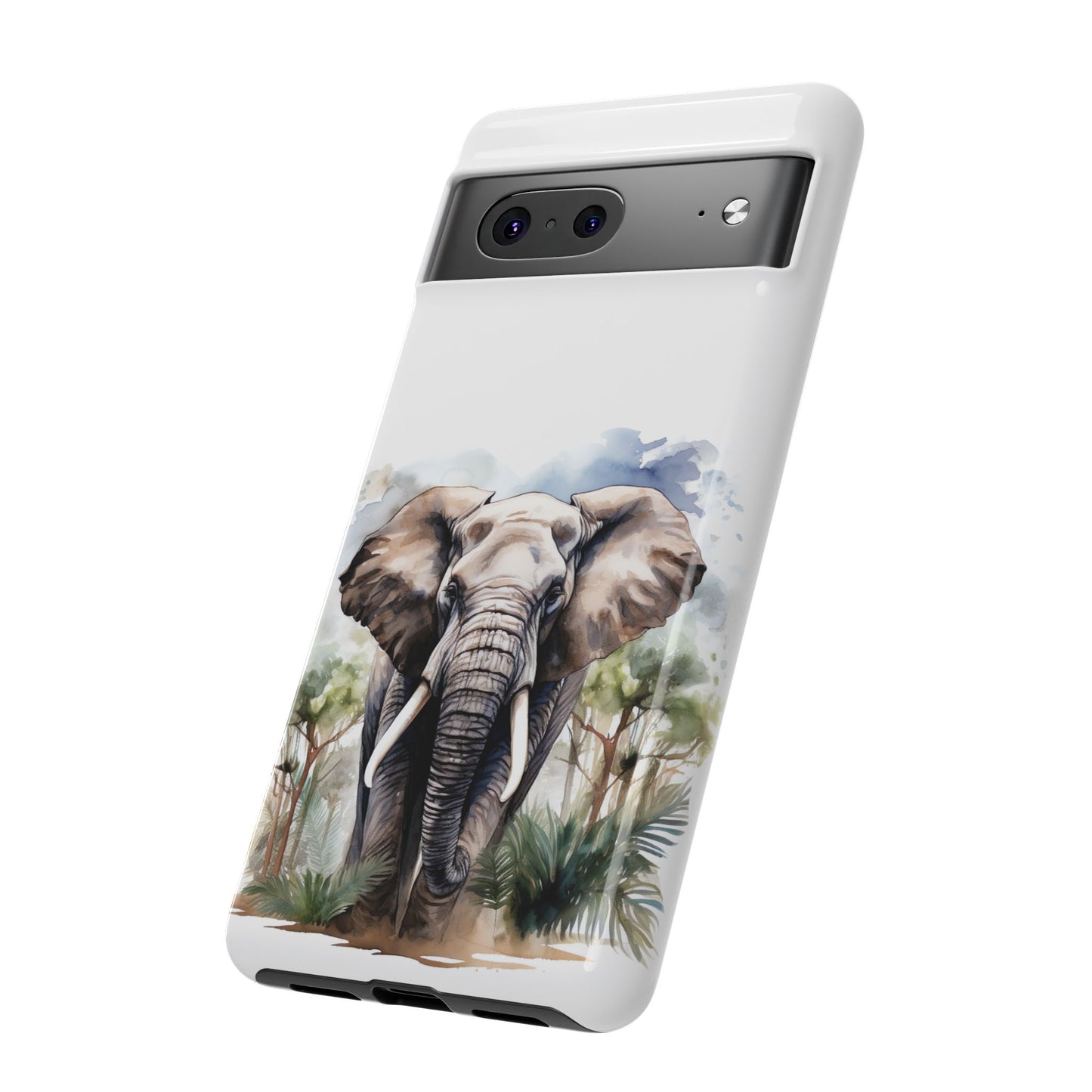Majestic Watercolor Elephant Mobile Cover – Artistic Wildlife Design