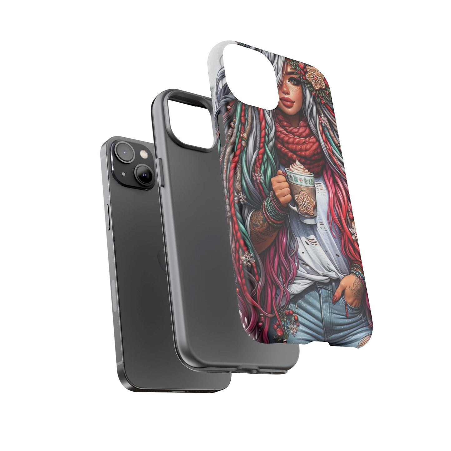 Boho Winter Queen – Cozy Dreads & Holiday Vibes Mobile Cover