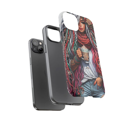 Boho Winter Queen – Cozy Dreads & Holiday Vibes Mobile Cover