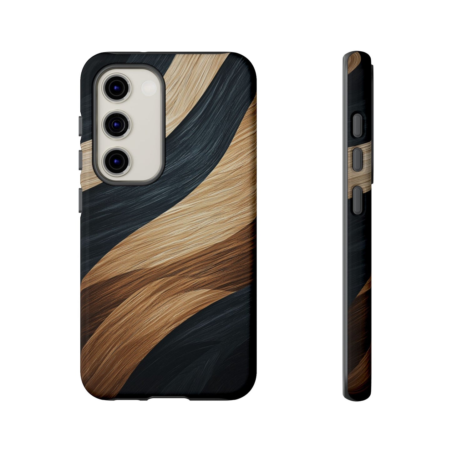 Metallic Black & Gold Zebra Stripes Phone Case for iPhone, Samsung & Google Pixel