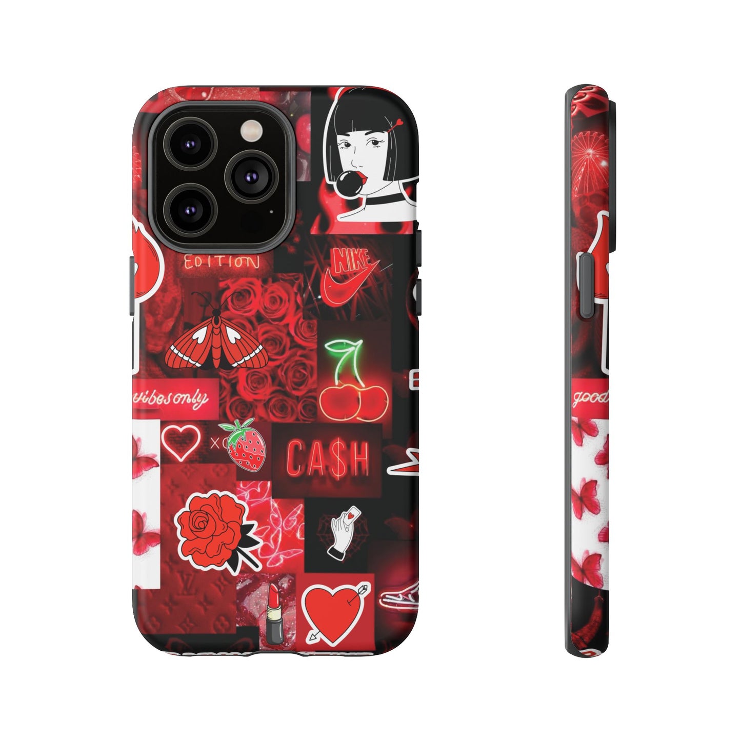 Red Pop Art Neon Vibes Phone Case