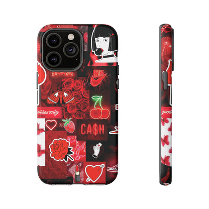 Red Pop Art Neon Vibes Phone Case