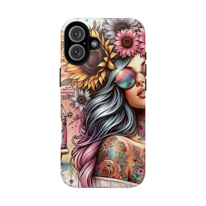 Retro Boho Wanderer – Sunflower Hippie Van Mobile Cover