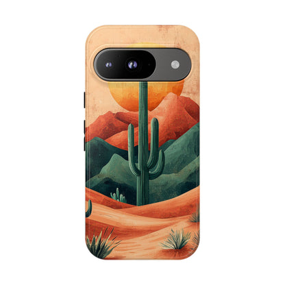 Sunset Cactus Dreams Boho Phone Case for iPhone, Pixel & Samsung