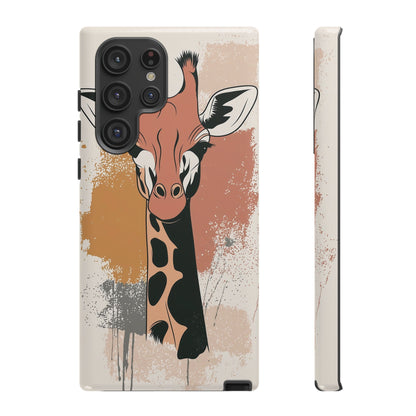 Tall & Graceful: Giraffe Splatter Art Phone Case for iPhone, Samsung & Pixel