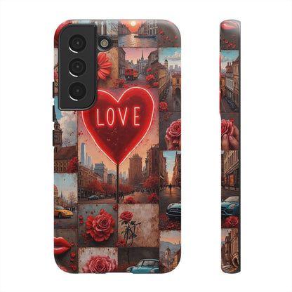 Neon Love Heart & Rose Phone Case