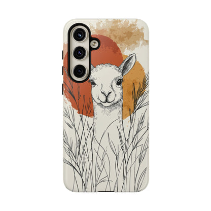 Hello Sunshine: The Llama in the Tall Grass Phone Case for iPhone, Samsung & Pixel