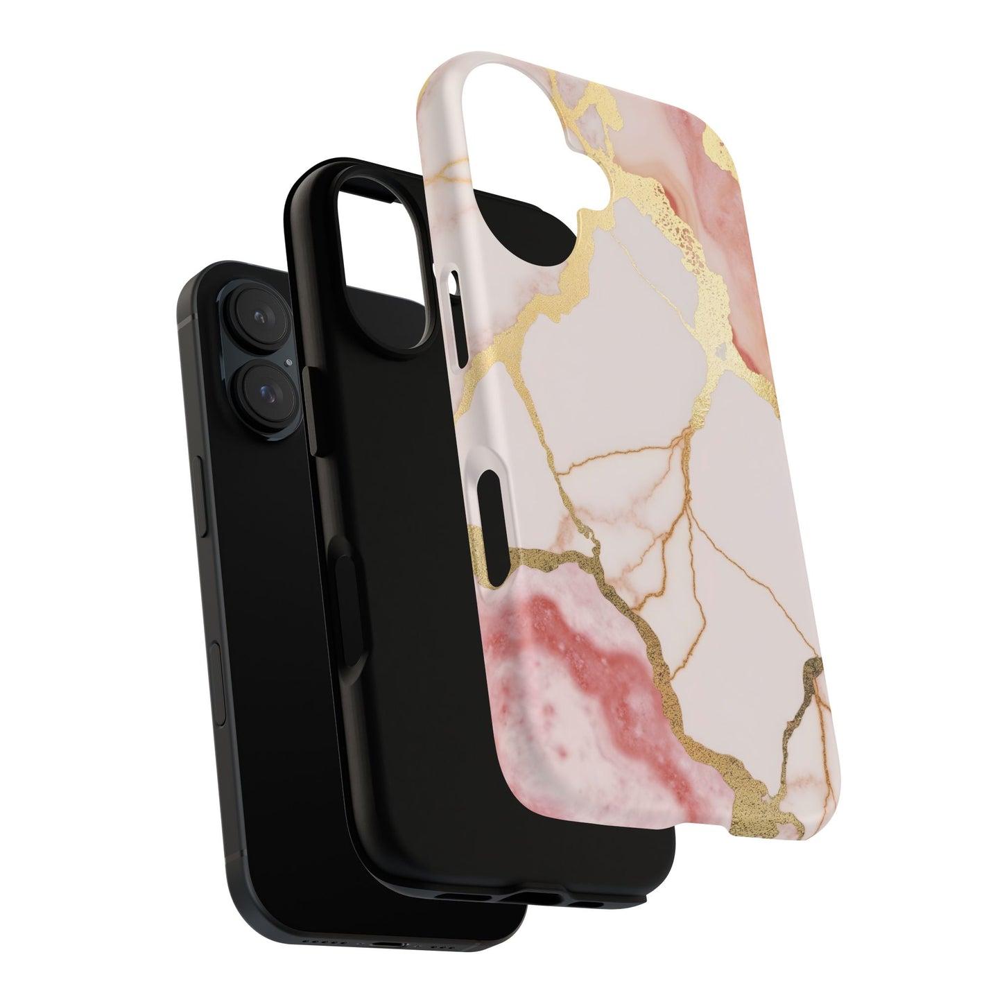 Beautiful Pink Minimal Marble Case Design