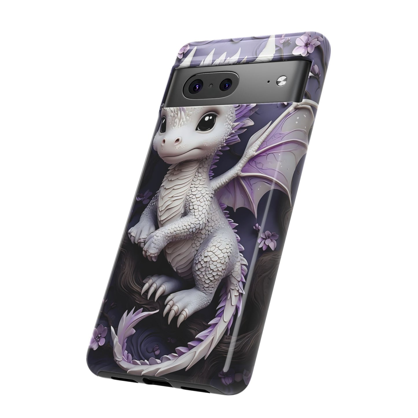 Charming Young Dragon on a Branch Phone Case Design