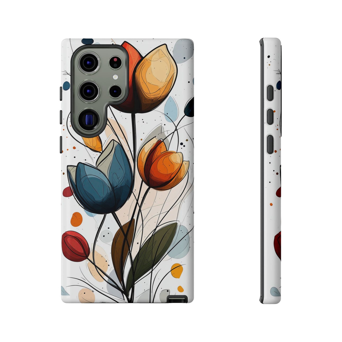 Tulip Whimsy – Artistic Floral Phone Case for iPhone, Pixel & Samsung