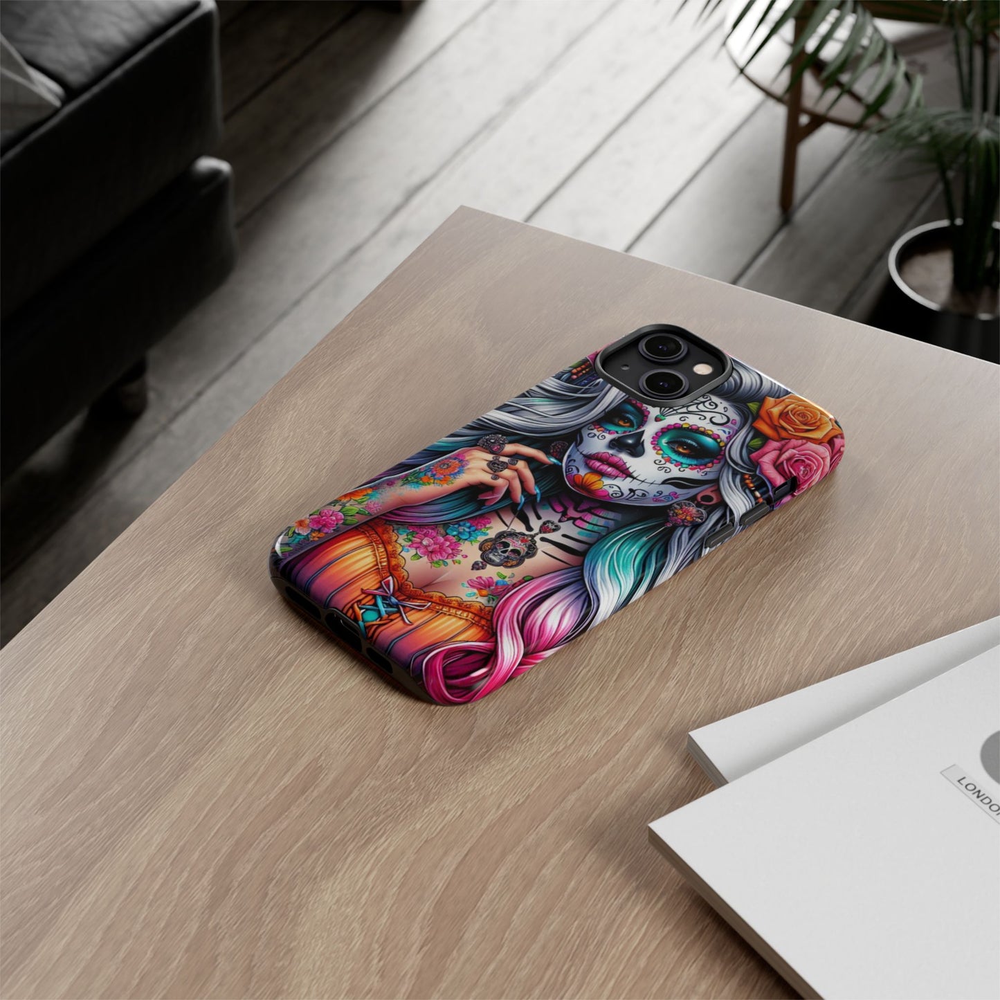 Sugar Skull Goddess – Día de los Muertos Floral Queen Mobile Cover