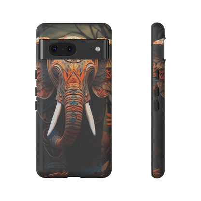 Elegant Artistic Elephant Mobile Cover – Intricate Paper-Cut Design