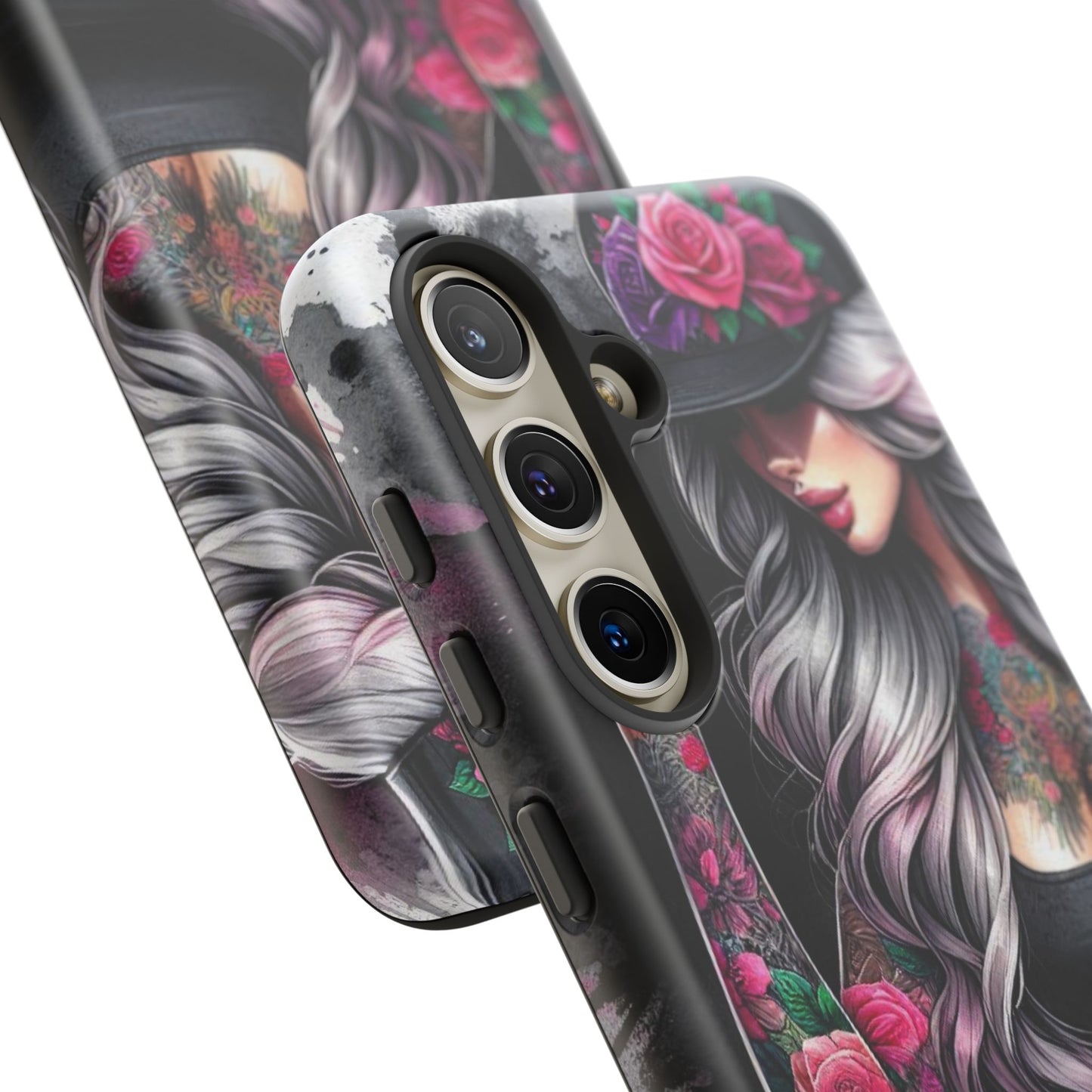 Ink & Roses – Edgy Floral Rebel Mobile Cover