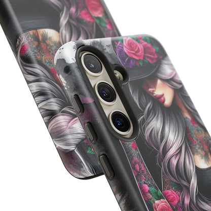 Ink & Roses – Edgy Floral Rebel Mobile Cover