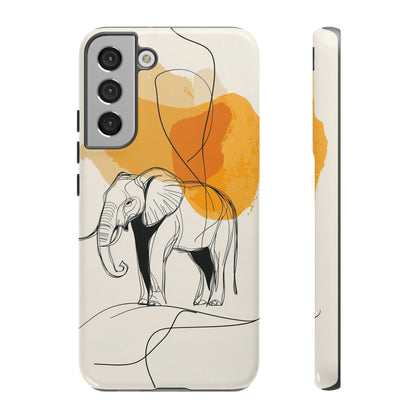 Grace in Strength: Abstract Elephant Sketch Phone Case for iPhone, Samsung & Pixel
