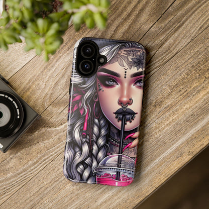 Icy Rebel – Silver Dreads & Edgy Street Chic Mobile Cover