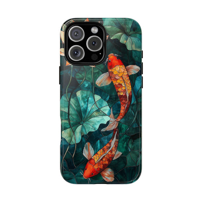 Lotus Serenity" – Koi Pond Stained Glass Case or iPhone, Samsung & Pixel