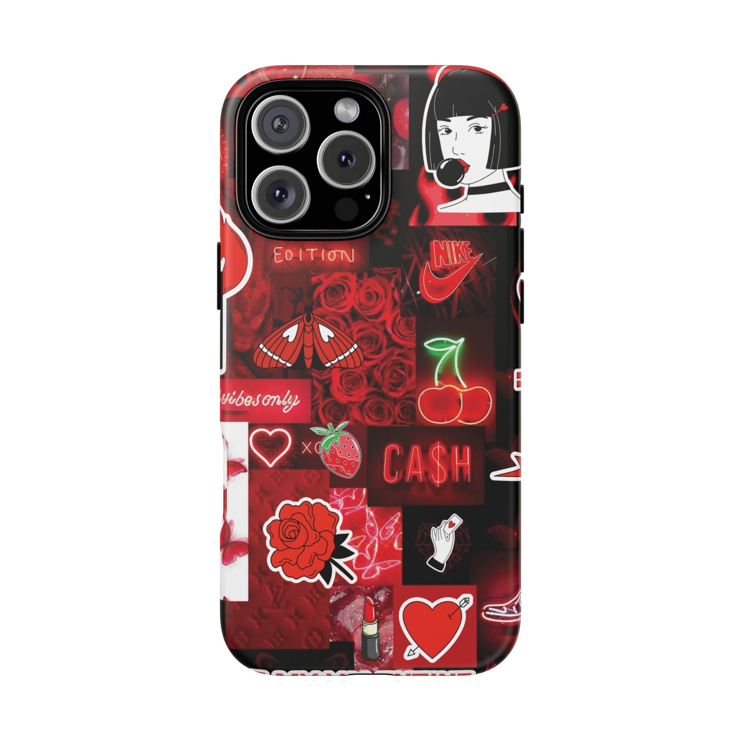 Red Pop Art Neon Vibes Phone Case