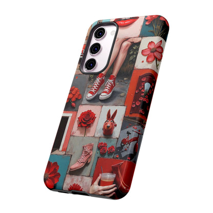 Red Sneakers & Roses Collage Phone Case