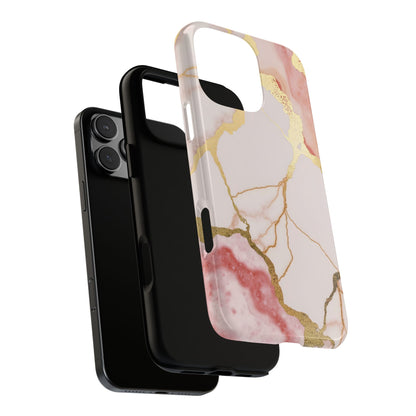 Beautiful Pink Minimal Marble Case Design