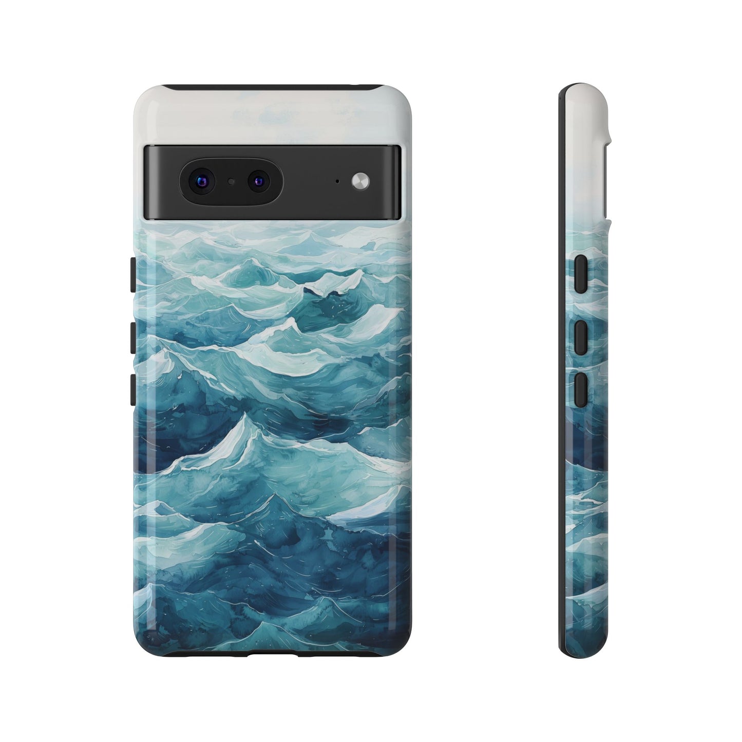 Aqua Drift Watercolor Phone Case for iPhone, google Pixel & Samsung