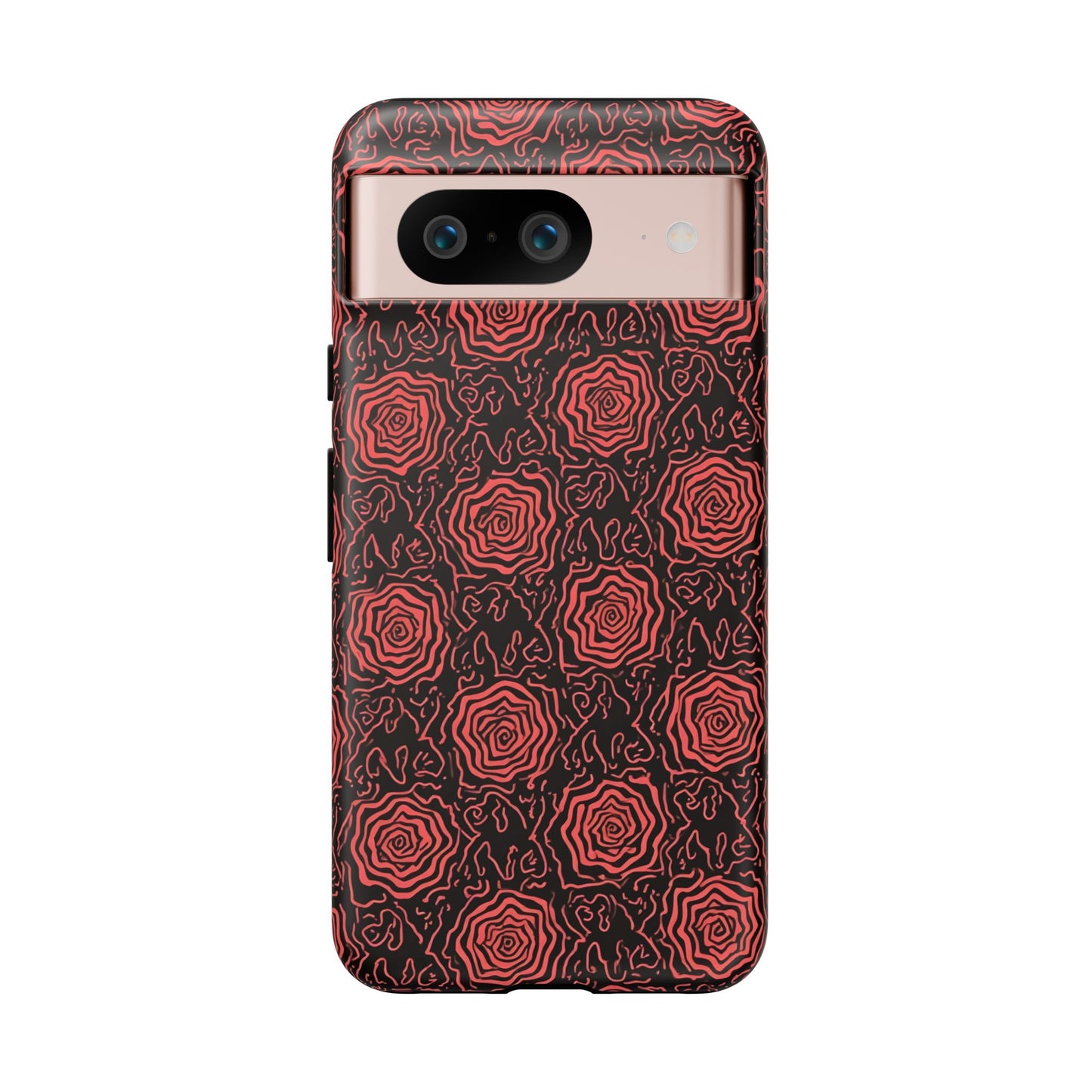Red roses abstract geometric seamless pattern design