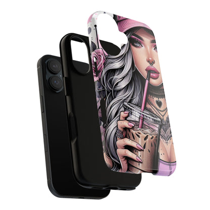 Pink Aesthetic Rebel – Iced Coffee & Inked Beauty Mobile Cover
