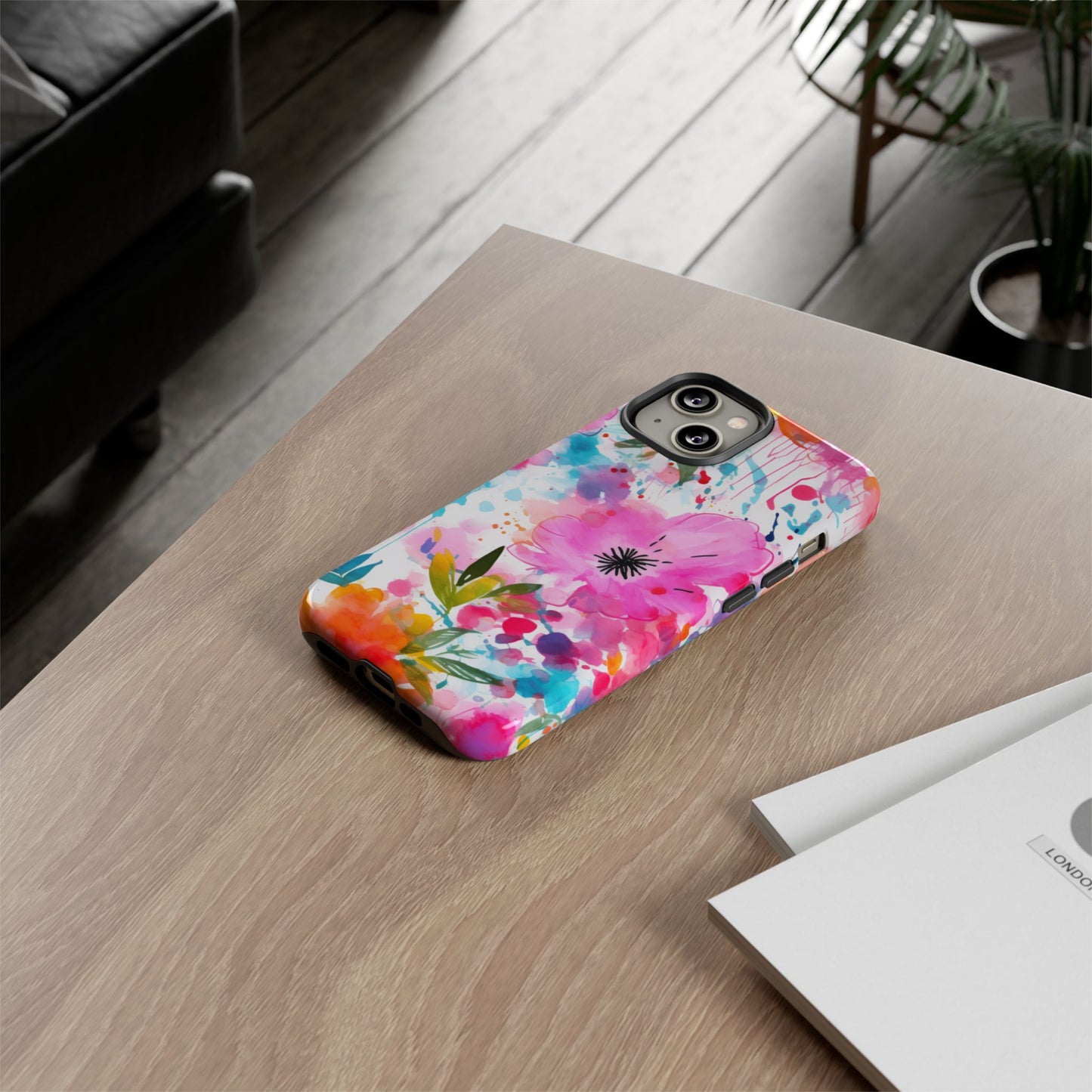Vibrant Watercolor Floral Phone Case – Artistic & Colorful Design