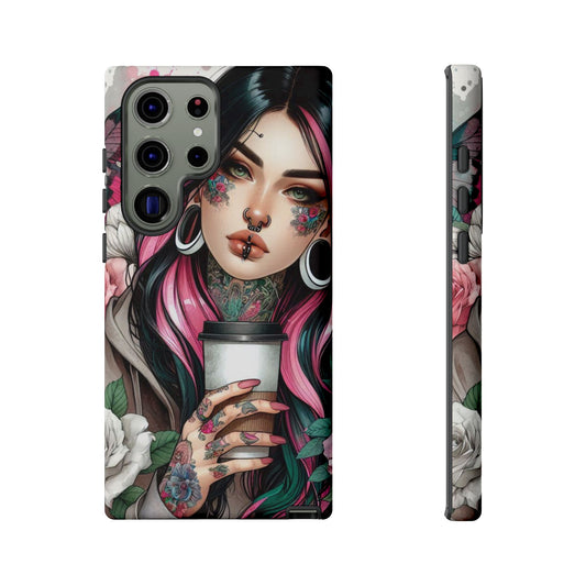 Tattooed Coffee Lover Art Mobile Case