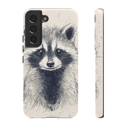 Midnight Mischief: Raccoon Portrait Phone Case for iPhone, Samsung & Pixel