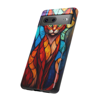 Geometric Cat: Colorful Abstract Portrait