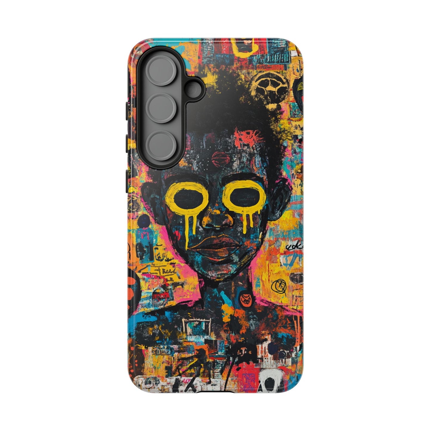 Basquiat Artwork Phone Case – Unique Graffiti Design– iPhone, Samsung & Google Pixel Cover - Artistic Painting Case, Art Lover Gift