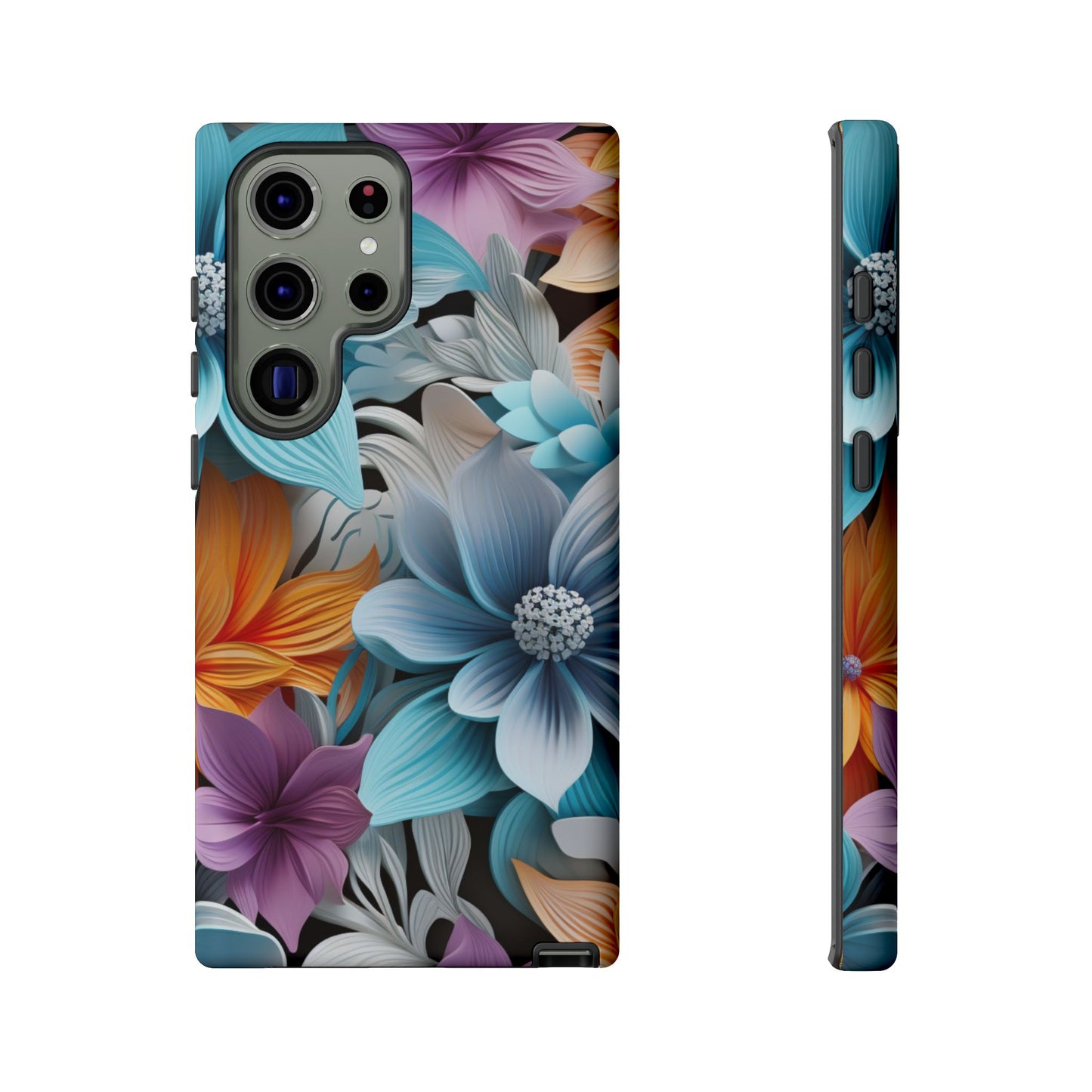 Elegant 3D Floral Bloom Mobile Case – Vivid & Artistic