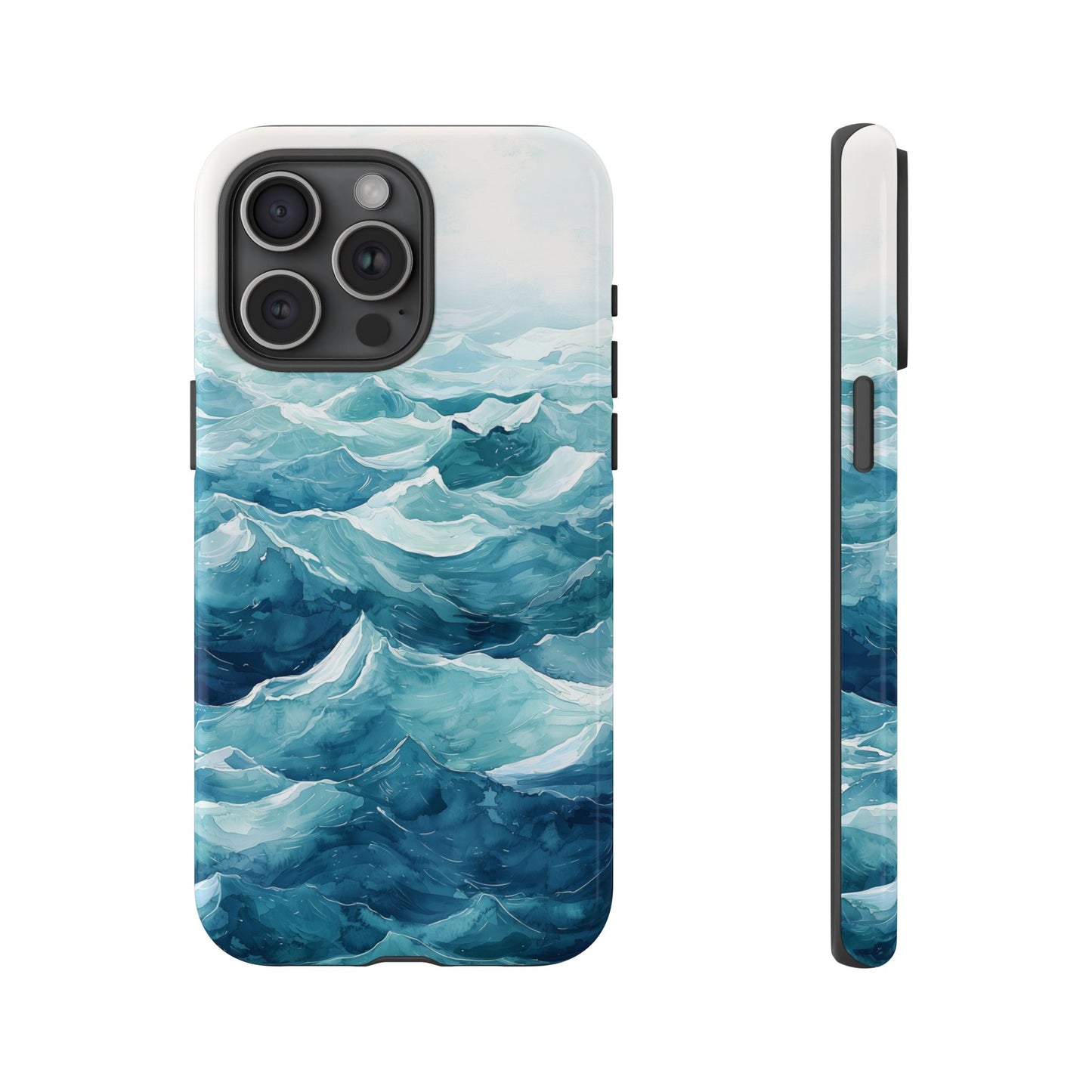 Aqua Drift Watercolor Phone Case for iPhone, google Pixel & Samsung